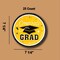 25 Count Yellow Congrats Grad Solid Color Paper Dessert Plates Disposable Party Plates 7 1/4"